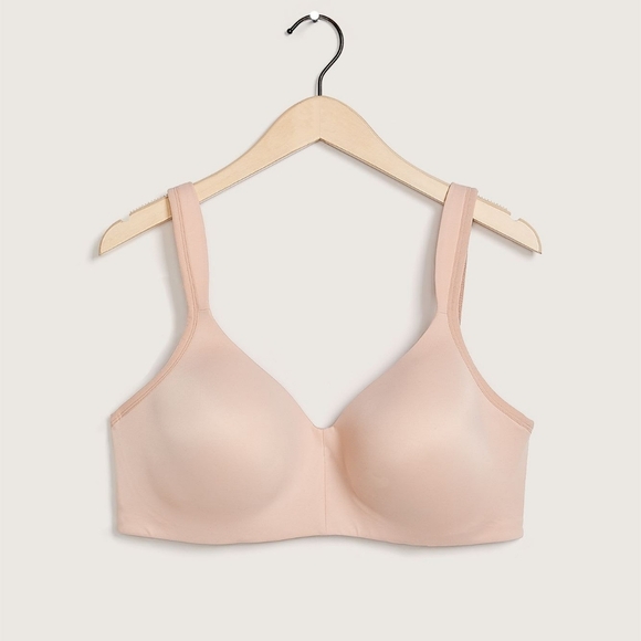 Penningtons Essential Wireless Microfibre T-Shirt Bra Wire Free Beige 38DD New - Picture 2 of 11